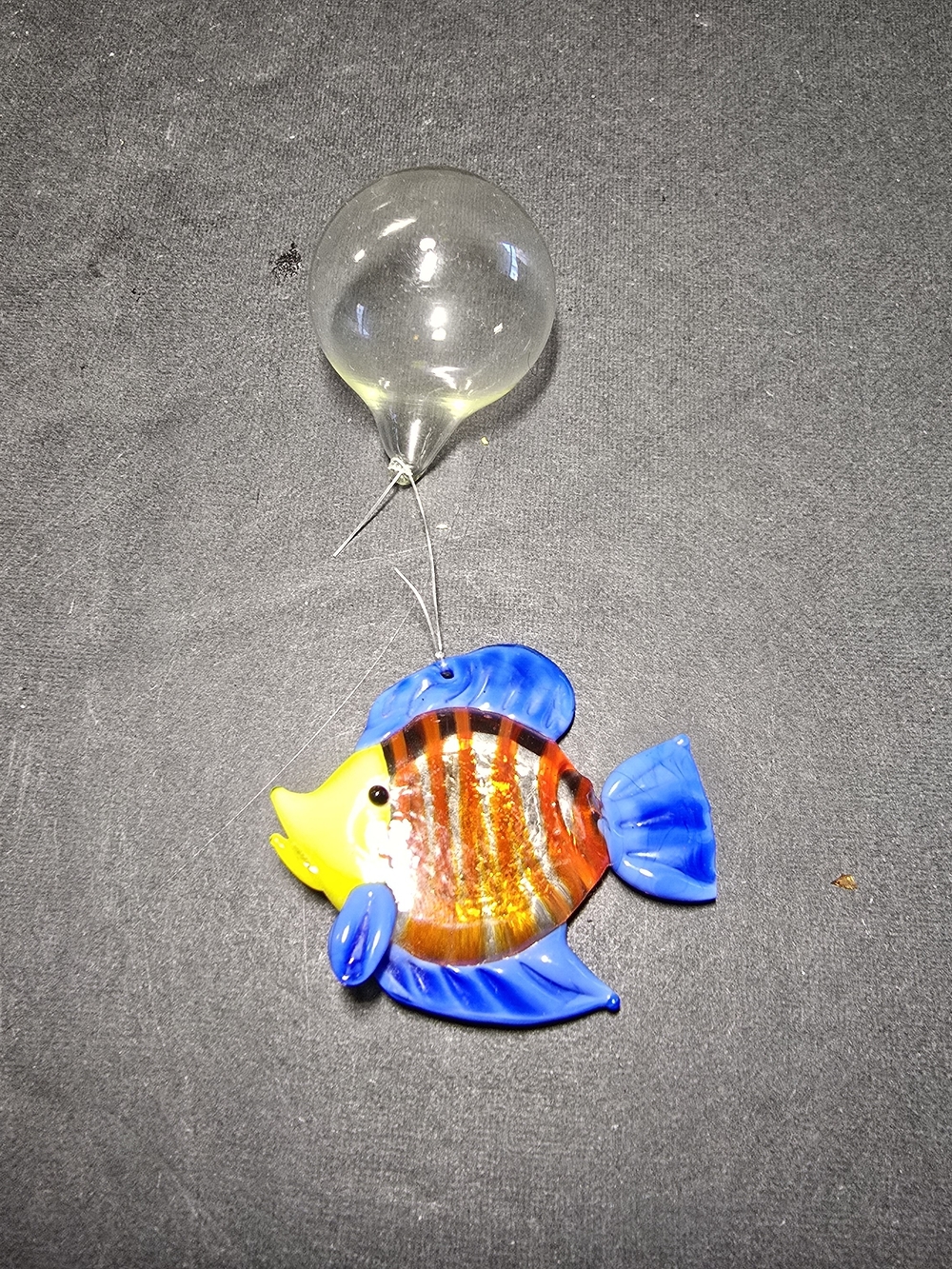 Lot of 4 LS Arts Blown Glass Floating Fish Bubble Tropical Tank Aquarium Decor - Picture 2 of 10